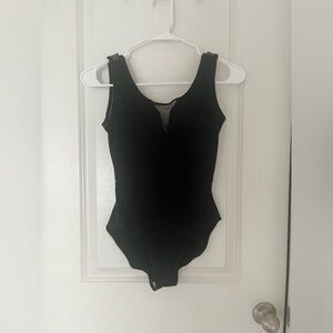 Black ballet leotard